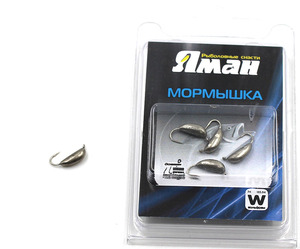 Мормышка вольф"ЯМАН"Банан с ушк, р.4,вес 1,50,цв.никель(уп.5 шт.), фото 2
