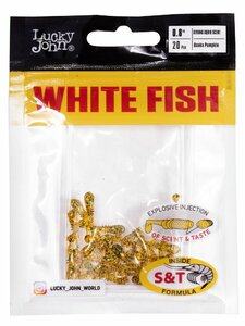 Слаги съедобные искусственные LJ Pro Series WHITE FISH 0,8in (02.00)/PA19 20шт., фото 4