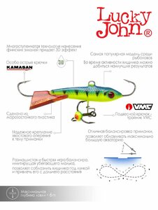 Балансир Lucky John CLASSIC 4.5 с тр. 50мм/36RT блистер, фото 6