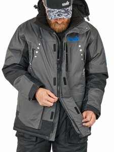 Костюм зимний плавающий Norfin APEX 2 LED 03 (серо-черный размер L), фото 4
