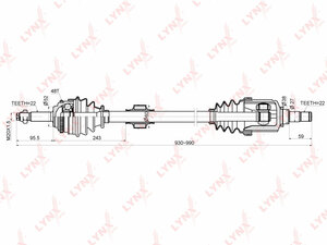 Привод в сборе R LYNXauto CD-1802A. Для: CHEVROLET Aveo(T200/T250) 1.4-1.5 03>, фото 1