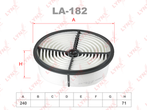 Фильтр воздушный LYNXauto LA-182. Для: TOYOTA Crown 2.5-3.0 91-95, фото 1