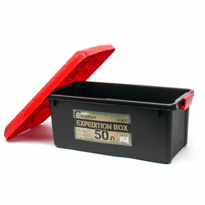 Ящик многофункц. особопрочный СЛЕДОПЫТ Expedition Box, 50 л, 700х360х320 мм, цв. черный/красный, фото 2