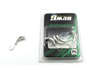 Мормышка "ЯМАН" Комар с отв., цв.SILVER PLATED, р.5, вес 1,0 г (уп. 5 шт.), фото 2