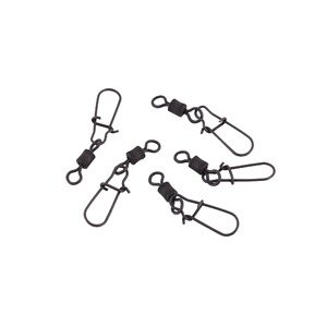 Вертлюг с застежкой Namazu Pro ROLLING RIBBED SWIVEL WITH NICE SNAP, цв. Carbon, р. 1, test-78 кг, к, фото 4