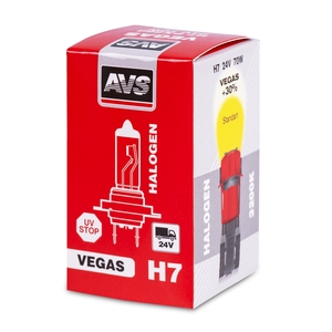 Галогенная автомобильная лампа AVS Vegas, H7, 24 В, 70 Вт, 3200 К, цоколь PX26d, фото 9