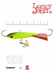 Балансир Lucky John CLASSIC 6 + тр. 60мм/26RT блистер, фото 3