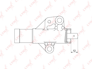 Натяжитель гидравлический / ГРМ LYNXauto PT-1037. Для: Mitsubishi, Митсубиси, Lancer(Лансер)(CS) 2.0 03> / Airtrack/Outlander(Аутлэндер) 2.0/2.4 03> / Grandis(Грандис) 2.4 04>., фото 2