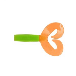 Твистер несъедоб. Credo Double Tail 3,54"/9 см Lime & Orange 100шт. (HS-28-020-N) Helios, фото 2