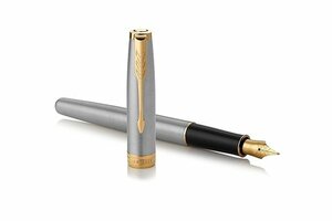 Parker Sonnet Core - Stainless Steel GT, перьевая ручка, F, BL, фото 4