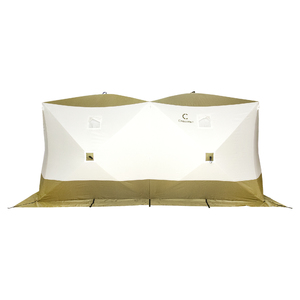 Палатка зимняя куб СЛЕДОПЫТ Premium 4,2х2,1м, 2-х комнатная, S по полу 8,8 кв.м, 3 слоя, цвет оливковый/белый, фото 3