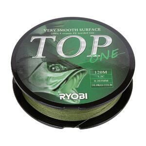 Шнур TOP PE4X-120M 1.5/d-0.203mm Dark green Ryobi, фото 6
