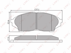 Колодки тормозные передние LYNXauto BD-7514. Для TOYOTA Тойота Crown 2.0 98-01/Mark II/Chaser/Cresta 1.8-2.5 98-00, фото 1