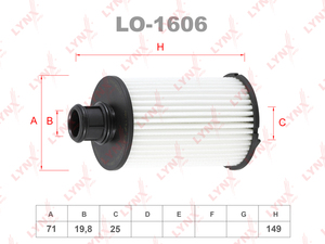 Фильтр масляный LYNXauto LO-1606. Для: LAND ROVER Discovery IV-V 3.0-5.0 09> / Range Rover III-IV 5.0 09> / Range Rover Sport(LS / LW) 3.0-5.0 09>, JAGUAR F-Pace 3.0 15> / F-Type 3.0-5.0 12> / XE 3.0 15> / XF 3.0-5.0 09> / XJ 3.0-5.0 09 / XK 5.0 09-14, фото 1