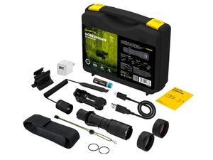 Фонарь с комплектом для тактических задач Armytek Dobermann Extended Set, холодный свет, аккумулятор 18650 Li-Ion, ЗУ, магнитное крепление, выносная кнопка, два цветных фильтра, кейс (F02005C), фото 2