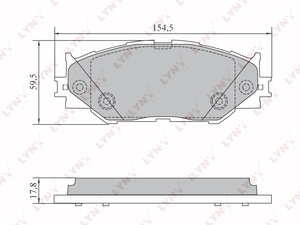 Колодки тормозные передние LYNXauto BD-7589. Для: LEXUS IS200D-350 05>, фото 1