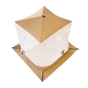 Палатка зимняя куб СЛЕДОПЫТ 1,8 х1,8 м, Oxford 210D PU 1000, S по полу 3,2  кв.м, цвет оливковый/белый, фото 5
