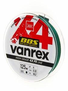 Леска плетёная Lucky John Vanrex BBS х4 BRAID Moss Green 125/032, фото 4