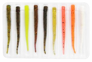 Слаги съедобные искусственные LJ Pro Series KING LEECH 05.08/MIX1 9шт., фото 2