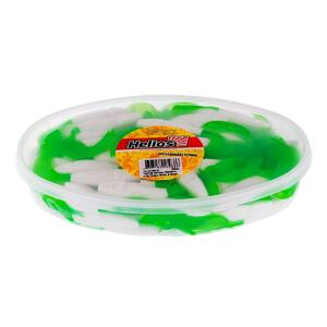Твистер несъедоб. Kasandra 4"29/10,9см White & Green 100шт. (HS-34-016-N) Helios, фото 2
