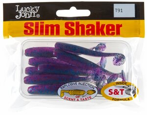 Виброхвосты съедоб. искусст. LJ Pro Series SLIM SHAKER 3in (07.60)/T91 9шт., фото 4