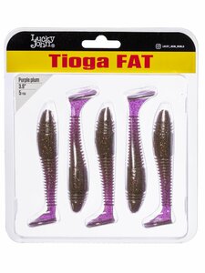 Виброхвосты съедобные LJ Pro Series TIOGA FAT 3.9in (10.00)/S13 5шт., фото 4
