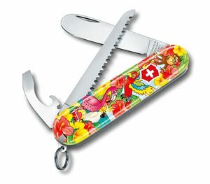 Нож My First Victorinox Parrot Edition, 84 мм, 9 функций, красный, фото 1