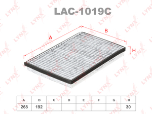 Фильтр салонный угольный LYNXauto LAC-1019C. Для: VW Passat 94-97, фото 1