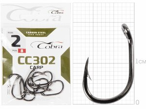 Крючки Cobra CARP MATSUI сер. CC302 разм.002 8шт., фото 2