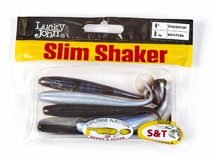 Виброхвосты съедоб. искусст. LJ Pro Series SLIM SHAKER 4in (10.00)/T46 6шт., фото 4