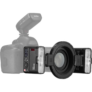 Комплект импульсных осветителей Godox MF12-K2 для макросъемки, фото 2