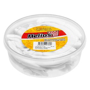 Виброхвост несъедоб. Guru 4,0"/10,16 см White 30шт. (HS-30-001-N-30) Helios, фото 2