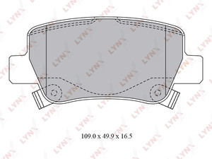 Колодки тормозные задние LYNXauto BD-7599. Для: TOYOTA Avensis(T27) 1.8-2.0 09>, фото 1