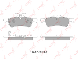 Колодки тормозные задние LYNXauto BD-7600. Для: TOYOTA Yaris 1.0-1.5 06> / DAIHATSU Charade 1.33 11>, фото 1