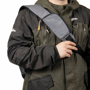 Сумка-рюкзак рыболовная "СЛЕДОПЫТ" Sling Shoulder Bag, 44х24х17 см, цв. серый, фото 9