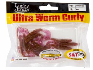 Твистеры съедоб. искусст. LJ Pro Series ULTRAWORM CURLY 2,0in (05.00)/S14 10шт., фото 4