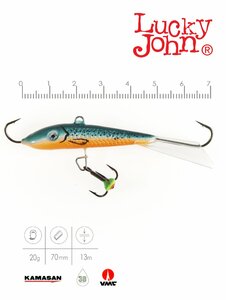 Балансир Lucky John FIN 5 + тр. 70мм/53 блистер, фото 3