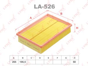 Фильтр воздушный LYNXauto LA-526. Для: LEXUS RX350 15>, фото 1