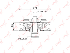 Ролик натяжной / приводной LYNXauto PB-5048. Для: NISSAN Almera(N16) 2.2D 00> / Almera Tino 2.2D 03> / Pick Up(D22) 2.5D 98> / Primera(P12) 2.2D 02> / X-Trail(T30) 2.2D 01>, фото 1