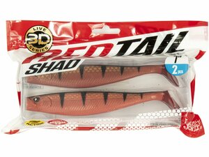 Виброхвосты LJ 3D Series RED TAIL SHAD 7.0in (17.80)/PG22 2шт., фото 4
