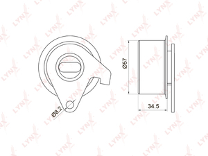 Ролик натяжной/ГРМ LYNXauto PB-1033. Для MITSUBISHI Митсубиси Colt 1.3-1.5 95-03/Lancer(Лансер) 1.3-1.5 95-03, фото 1