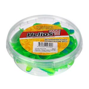 Твистер несъедоб. Credo Four tail 3,35"/8,5 см Blue Lime 30шт. (HS-20-040-N-30) Helios, фото 2