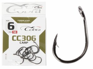 Крючки Cobra CARP KOI сер. CC306 разм. 006 10шт., фото 3