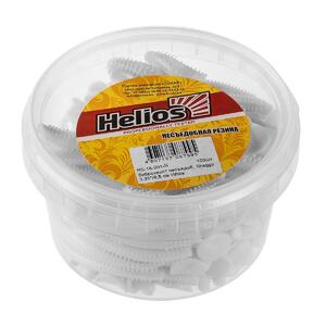 Виброхвост несъедоб. Shaggy 3,35"/8,5 см White 100шт. (HS-16-001-N) Helios, фото 2
