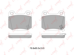 Колодки тормозные задние LYNXauto BD-7115. Для MITSUBISHI Митсубиси Lancer(Лансер) Evo 2.0 VI-IX 96>, NISSAN Ниссан 350 Z 02>, SUBARU Субару Impreza(Импреза)(GD-GH) 2.0-2.5T WRX/STi 00>, фото 1