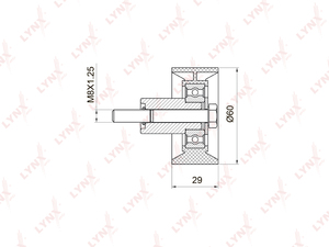 Ролик направляющий/ГРМ LYNXauto PB-3008. Для FORD ФОРД Focus(Фокус) I-II 1.8-2.0 98>/Maverick 2.0 01>/Mondeo(Мондео) II 1.6-2.0 96>/Tourneo Connect 1.8 02>/Transit(Транзит) Connect 1.8 02>, MAZDA Мазда Tribute 2.0 00-08, фото 1