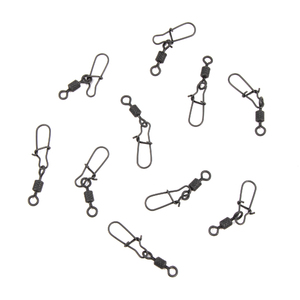 Вертлюг с застежкой Namazu Pro ROLLING RIBBED SWIVEL WITH NICE SNAP, цв. Carbon, р. 6, test-27 кг, к, фото 2