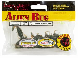Виброхвосты съедобные искусственные LJ Pro Series ALIEN BUG 1,5in (03.81)/085 10шт., фото 5