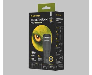 Фонарь тактический Armytek Dobermann Pro Magnet USB, холодный свет, ремешок, чехол, аккумулятор(F07501C), фото 3