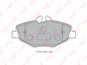 Колодки тормозные передние LYNXauto BD-5323. Для: Mercedes-Benz, Мерседес, E200-350(W211) 02-08., фото 2